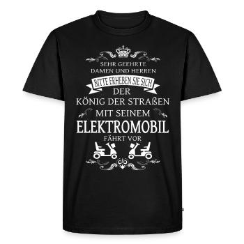 The king of the road, the electric vehicle driver - Men's Premium Organic T-Shirt - black - Front - Nico (187cm)