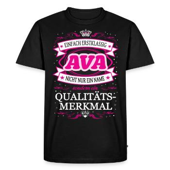 Quality Feature Ava Simply Top Notch Outfit - Men's Premium Organic T-Shirt - black - Front - Nico (187cm)
