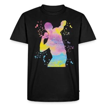 Lanceur de poids Colorsplash Lancer de poids - T-shirt Premium bio Homme - noir - Devant - Nico (187cm)