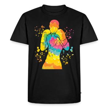 Boxing Fighter Enfants Boxer de match de boxe - T-shirt Premium bio Homme - noir - Devant - Nico (187cm)