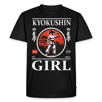 Kyokushin Girl – Master of Kyokushinkai - Men's Premium Organic T-Shirt - black - Front - Nico (187cm)