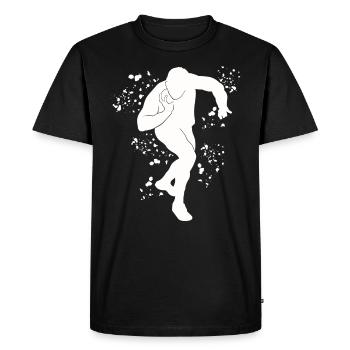Lanceur de poids Colorsplash Lancer de poids - T-shirt Premium bio Homme - noir - Devant - Nico (187cm)