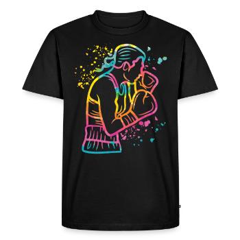 Boxing Fighter Enfants Boxer de match de boxe - T-shirt Premium bio Homme - noir - Devant - Nico (187cm)