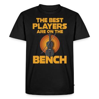 Les meilleurs joueurs contre le violoncelle basse - T-shirt Premium bio Homme - noir - Devant - Nico (187cm)