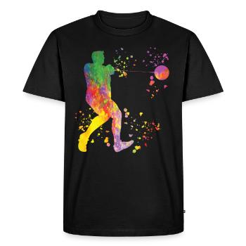 Hammer Thrower Colorsplash Hammer Throw - Men's Premium Organic T-Shirt - black - Front - Nico (187cm)