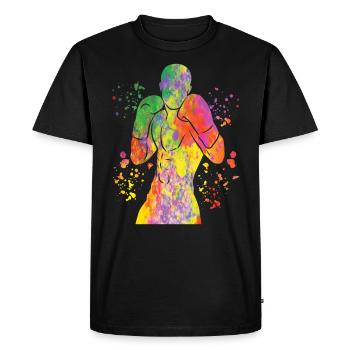 Boxing Fighter Kids Boxing Match Boxer - Men's Premium Organic T-Shirt - black - Front - Nico (187cm)