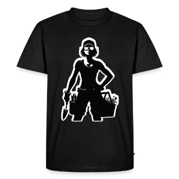 Gardener design for the woman with the green thumb - Men's Premium Organic T-Shirt - black - Front - Nico (187cm)