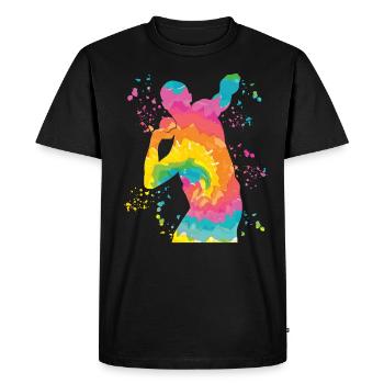 Lanceur de poids Colorsplash Lancer de poids - T-shirt Premium bio Homme - noir - Devant - Nico (187cm)