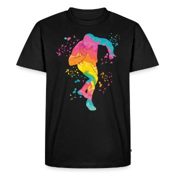 Lanceur de poids Colorsplash Lancer de poids - T-shirt Premium bio Homme - noir - Devant - Nico (187cm)
