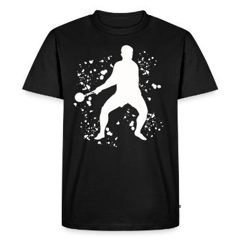 Hammer Thrower Colorsplash Hammer throwing - Men's Premium Organic T-Shirt - black - Front - Nico (187cm)