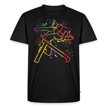 Hurdle Run Obstacle Course Kids Hurdle Run - Men's Premium Organic T-Shirt - black - Front - Nico (187cm)