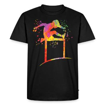 Hurdle Run Obstacle Course Kids Hurdle Run - Men's Premium Organic T-Shirt - black - Front - Nico (187cm)