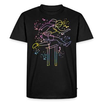 Hurdle Run Obstacle Course Kids Hurdle Run - Men's Premium Organic T-Shirt - black - Front - Nico (187cm)