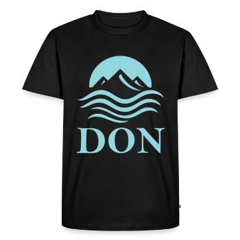 Don – The River of History and Nature - Men's Premium Organic T-Shirt - black - Front - Nico (187cm)