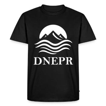 Dniepr – Le fleuve majestueux au cœur de l’Europe - T-shirt Premium bio Homme - noir - Devant - Nico (187cm)