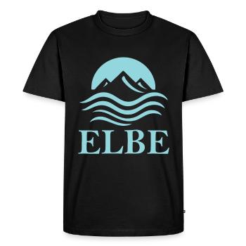 Elbe – Fleuve des villes hanséatiques et de la nature - T-shirt Premium bio Homme - noir - Devant - Nico (187cm)