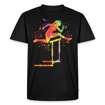 Hurdle Run Obstacle Course Kids Hurdle Run - Men's Premium Organic T-Shirt - black - Front - Nico (187cm)