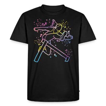 Hurdle Run Obstacle Course Kids Hurdle Run - Men's Premium Organic T-Shirt - black - Front - Nico (187cm)