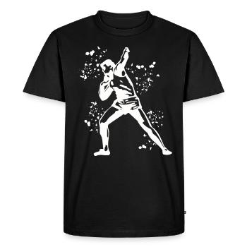 Lanceur de poids Colorsplash Lancer de poids - T-shirt Premium bio Homme - noir - Devant - Nico (187cm)