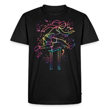 Hurdle Run Obstacle Course Kids Hurdle Run - Men's Premium Organic T-Shirt - black - Front - Nico (187cm)