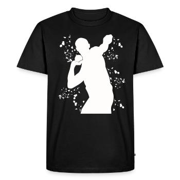 Lanceur de poids Colorsplash Lancer de poids - T-shirt Premium bio Homme - noir - Devant - Nico (187cm)