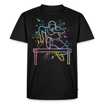 Hurdle Run Obstacle Course Kids Hurdle Run - Men's Premium Organic T-Shirt - black - Front - Nico (187cm)