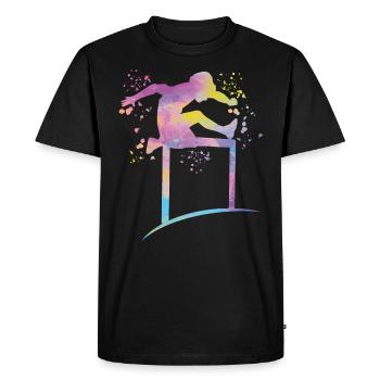 Hurdle Run Obstacle Course Kids Hurdle Run - Men's Premium Organic T-Shirt - black - Front - Nico (187cm)