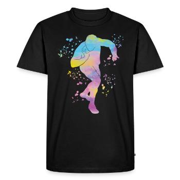 Lanceur de poids Colorsplash Lancer de poids - T-shirt Premium bio Homme - noir - Devant - Nico (187cm)