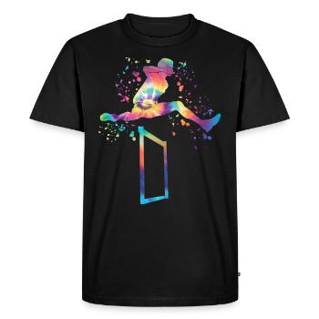 Hurdle Run Obstacle Course Kids Hurdle Run - Men's Premium Organic T-Shirt - black - Front - Nico (187cm)