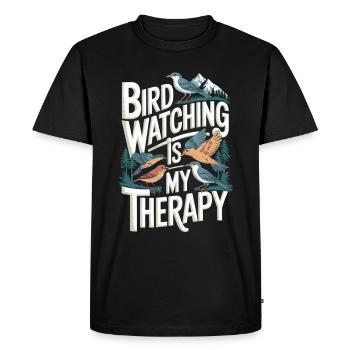 Bird Watching Ornithologist Birds - Men's Premium Organic T-Shirt - black - Front - Nico (187cm)