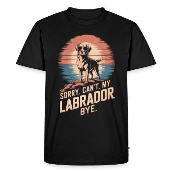 Labrador with sunglasses vintage saying - Men's Premium Organic T-Shirt - black - Front - Nico (187cm)