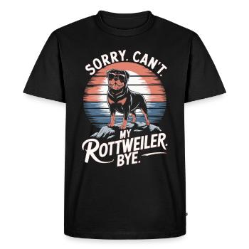 Rottweiler avec des lunettes de soleil dicton vintage - T-shirt Premium bio Homme - noir - Devant - Nico (187cm)