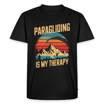 Gleitschirm Paragliding vintage - Männer Premium Bio T-Shirt - Schwarz - Vorne - Nico (187cm)