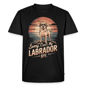 Labrador with sunglasses vintage saying - Men's Premium Organic T-Shirt - black - Front - Nico (187cm)