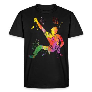 Bloc Colorsplash Bloc de bloc - T-shirt Premium bio Homme - noir - Devant - Nico (187cm)