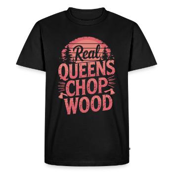 bûcheron coupe de bois femmes coupe-arbres - T-shirt Premium bio Homme - noir - Devant - Nico (187cm)