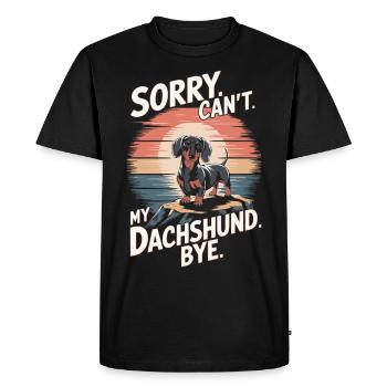 Dachshund Saying Vintage - Men's Premium Organic T-Shirt - black - Front - Nico (187cm)
