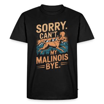 Belgian Malinois Shepherd vintage saying - Men's Premium Organic T-Shirt - black - Front - Nico (187cm)