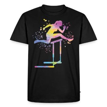 Hurdle Run Obstacle Course Kids Hurdle Run - Men's Premium Organic T-Shirt - black - Front - Nico (187cm)