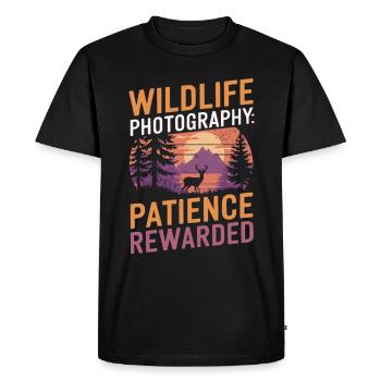 Photographie de nature Photographie animalière Photographie - T-shirt Premium bio Homme - noir - Devant - Nico (187cm)