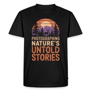 Photographie, Photographie de nature, Photographie animalière - T-shirt Premium bio Homme - noir - Devant - Nico (187cm)
