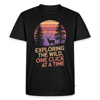 Photographie de nature Photographie animalière Photographie - T-shirt Premium bio Homme - noir - Devant - Nico (187cm)