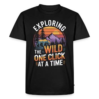 Photographie de nature Photographie animalière Photographie - T-shirt Premium bio Homme - noir - Devant - Nico (187cm)