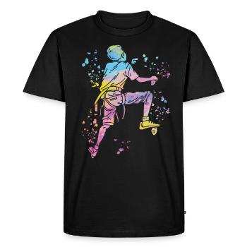 Bloc Colorsplash Bloc de bloc - T-shirt Premium bio Homme - noir - Devant - Nico (187cm)