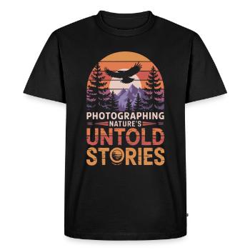 Photographie animalière Photographie de nature Photographie - T-shirt Premium bio Homme - noir - Devant - Nico (187cm)