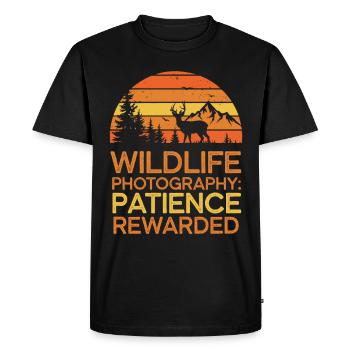 Photographie animalière Photographie de nature Photographie - T-shirt Premium bio Homme - noir - Devant - Nico (187cm)
