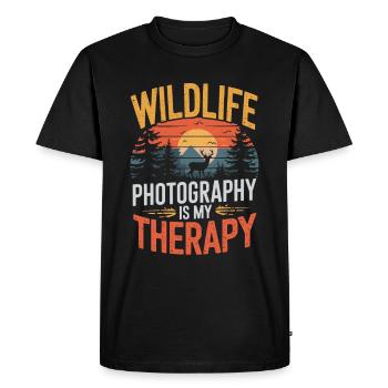 Photographie animalière Photographie de nature Photographie - T-shirt Premium bio Homme - noir - Devant - Nico (187cm)
