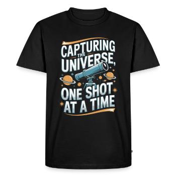 Telescope Astronomy Astrophotography - Men's Premium Organic T-Shirt - black - Front - Nico (187cm)