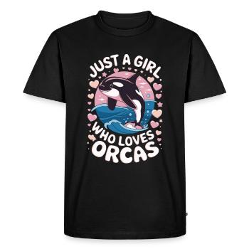 Orque fille femme drôle dicton - T-shirt Premium bio Homme - noir - Devant - Nico (187cm)