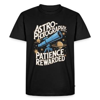 Astronomy Astrophotography Telescope - Men's Premium Organic T-Shirt - black - Front - Nico (187cm)